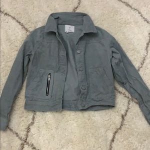 blue corduroy Button up jacket